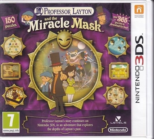 Professor Layton and the Miracle Mask - Nintendo 3DS (A Grade) (Used) (eng)